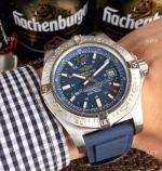 Fake Breitling COLT Automatic Blue Dial Blue Rubber Band Mens Watch